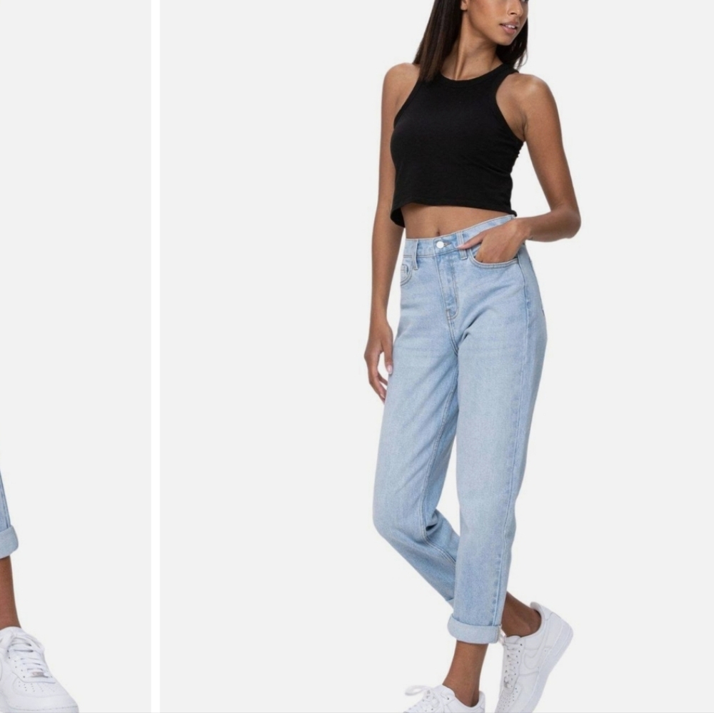 Cello Jeans Womens High Rise Double Rolled Cuff Mom Skinny Jeans 11